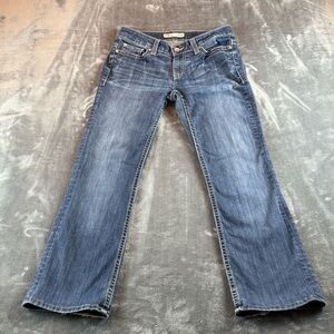 BKE Women's Jeans‎ Payton Bootcut Size 27X31.5 Low Rise Whiskered Medium Wash